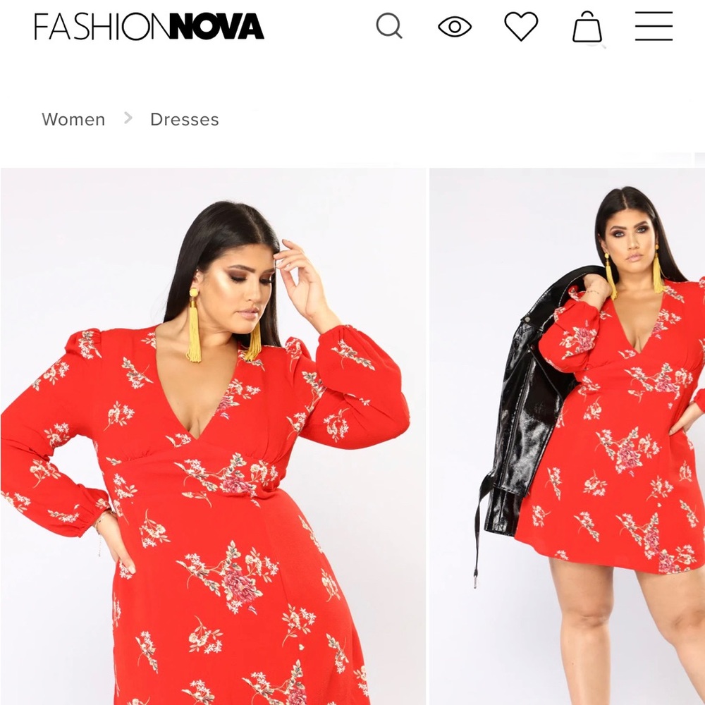 Red Floral Dress